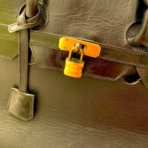 Medium Black Tote Bag Animal Print inside - Picture 3 of 8